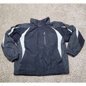 Nordic Track Mens Jacket Size XL 46-48 Black Gray Fleece Lining No Hood